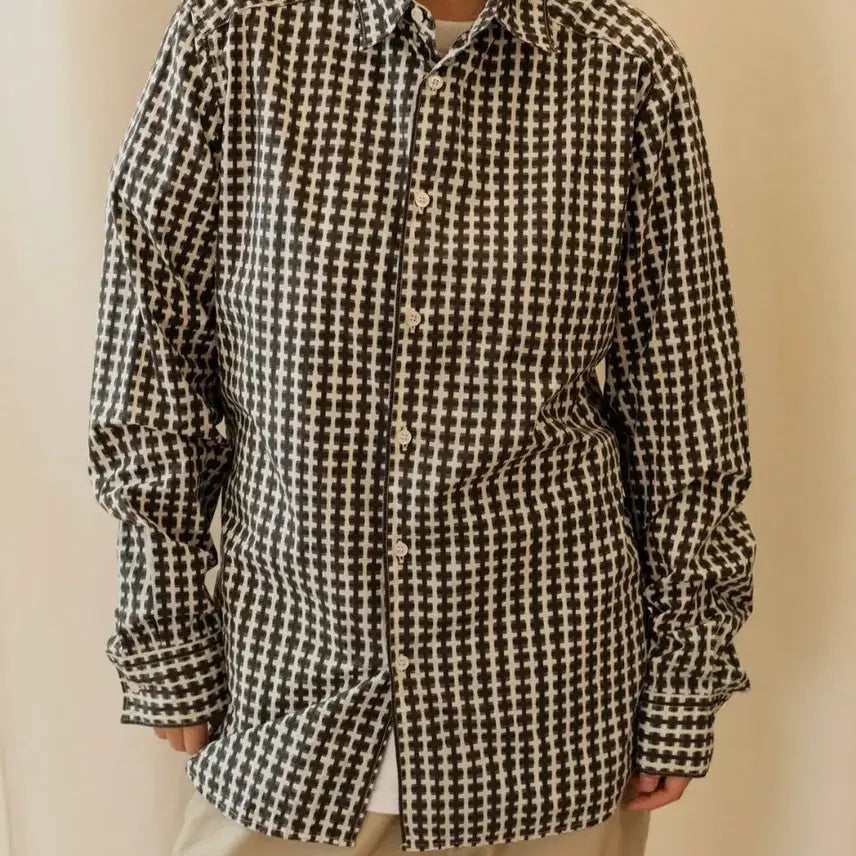 [BUNJANG] Marni Drawing Check Pattern Shirt / 마르니 드로잉 체크 패턴 셔츠