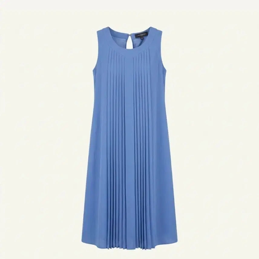 [BUNJANG] JS New York Pleated Sleeveless Dress Blue / JS NEW YORK 플리츠 민소매 원피스 블루