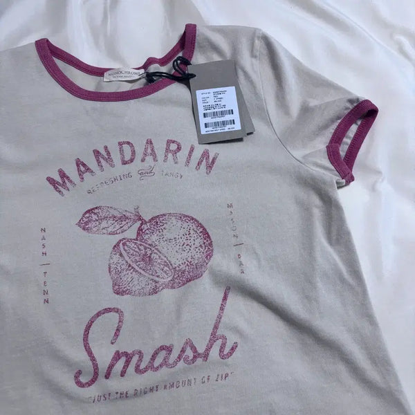 [BUNJANG] Monochrome Short Sleeve T-Shirt / 모노크롬 반팔