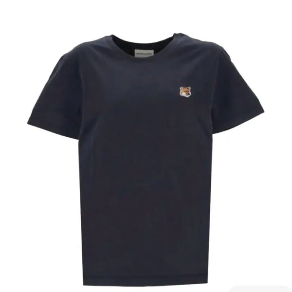 [BUNJANG] Maison Kitsuné Fox Head Patch Short Sleeve T-Shirt Ink Blue Women's M / 메종키츠네 반팔티 폭스 잉크블루 M 여성 새상품