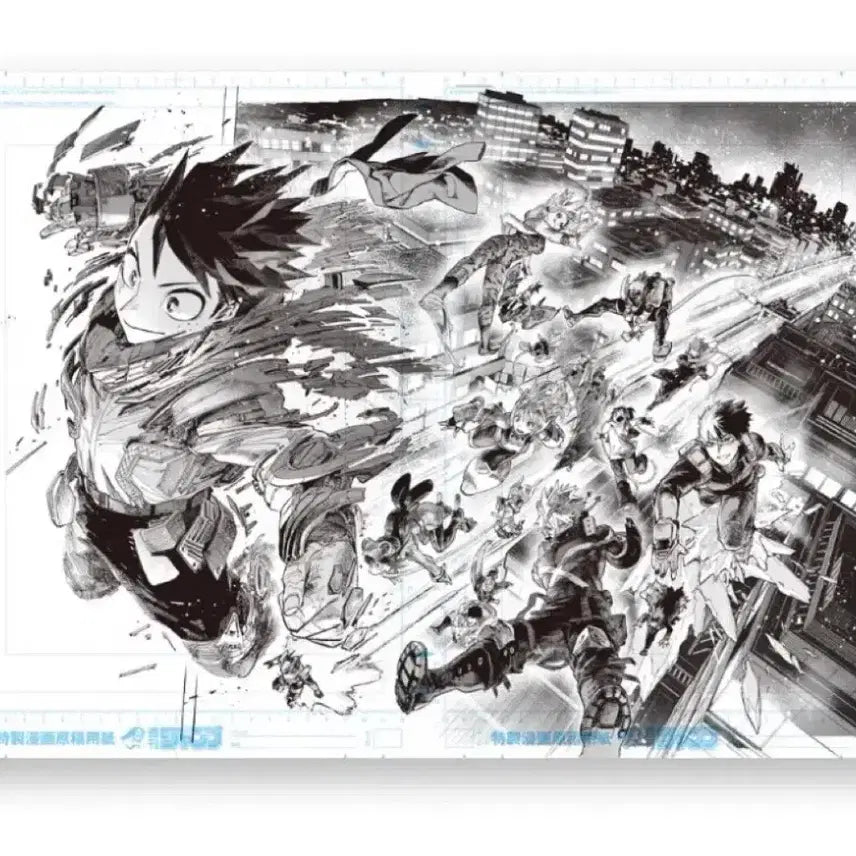 [BUNJANG] My Hero Academia Art Exhibition Digital Manuscript Poster - Class A / (현물) 나히아 원화전 디지털 원고 포스터 A반