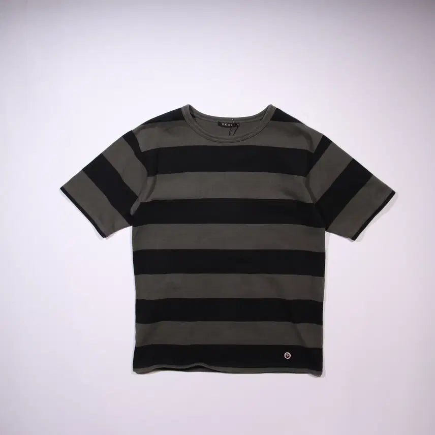 [BUNJANG] Stripe Heavy Short Sleeve T-Shirt / 스트라이프 헤비반팔티 B146