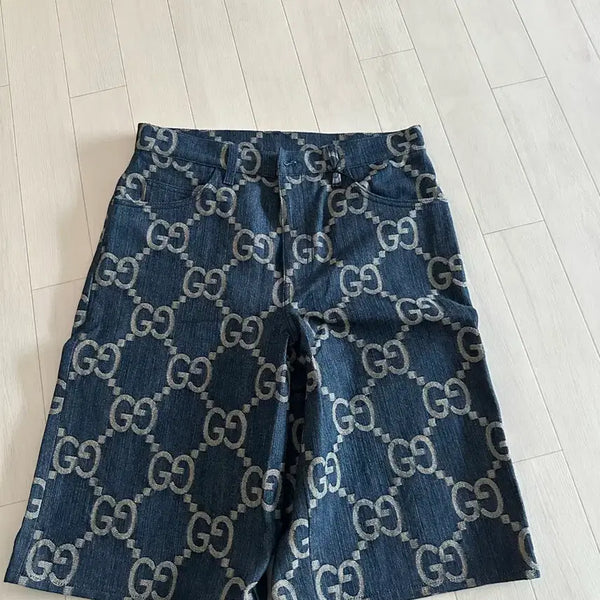 [BUNJANG] Gucci Jacquard Denim Bermuda Shorts / 구찌 자카드 데님 버뮤다 반바지