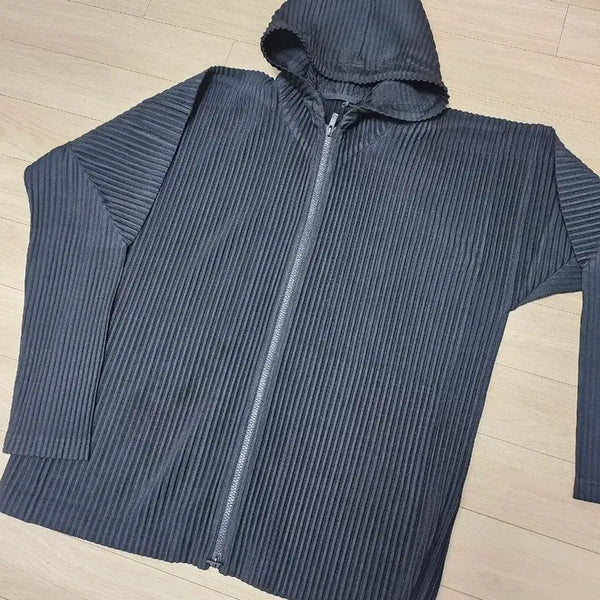 [BUNJANG] Homme Plissé ISSEY MIYAKE Hooded Zip-Up Black Size 4 / 옴므플리세후드집업블랙유아인후드4사이즈
