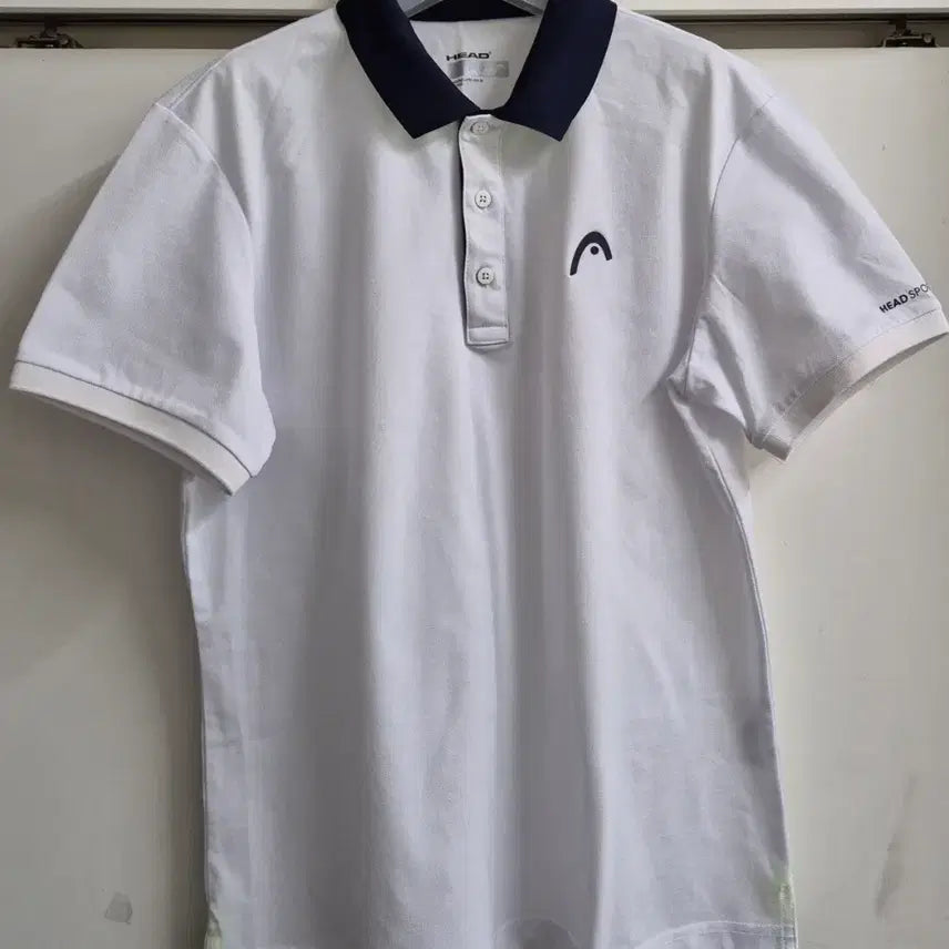 [BUNJANG] HEAD PK T-Shirt White Navy Collar / (새상품)HEAD 헤드 PK 티셔츠