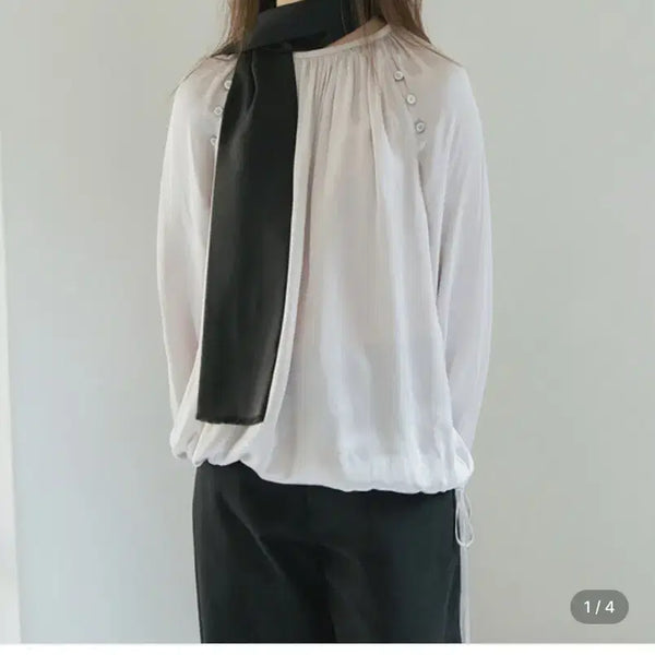 [BUNJANG] LeNuire Eclat Shirring Blouse Stone Gray / 르누이 eclat shirring blouse