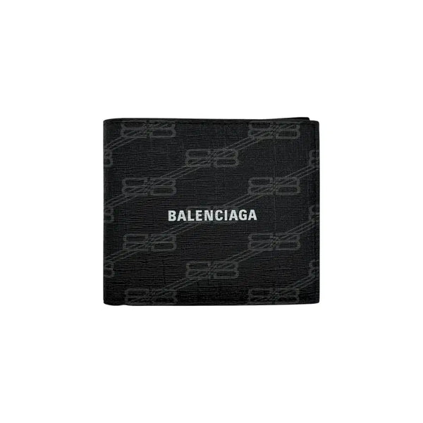 [BUNJANG] Balenciaga Signature BB Monogram Coated Canvas Folded Wallet / 발렌시아가 시그니처 BB 모노그램 코티드 캔버스 폴디드 지갑