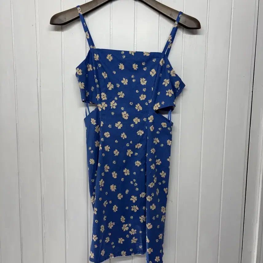 [BUNJANG] ZARA Floral Sleeveless Mini Dress (Size S/44) / 자라 슬릿 끈나시 미니 원피스 44 ㅡ0702