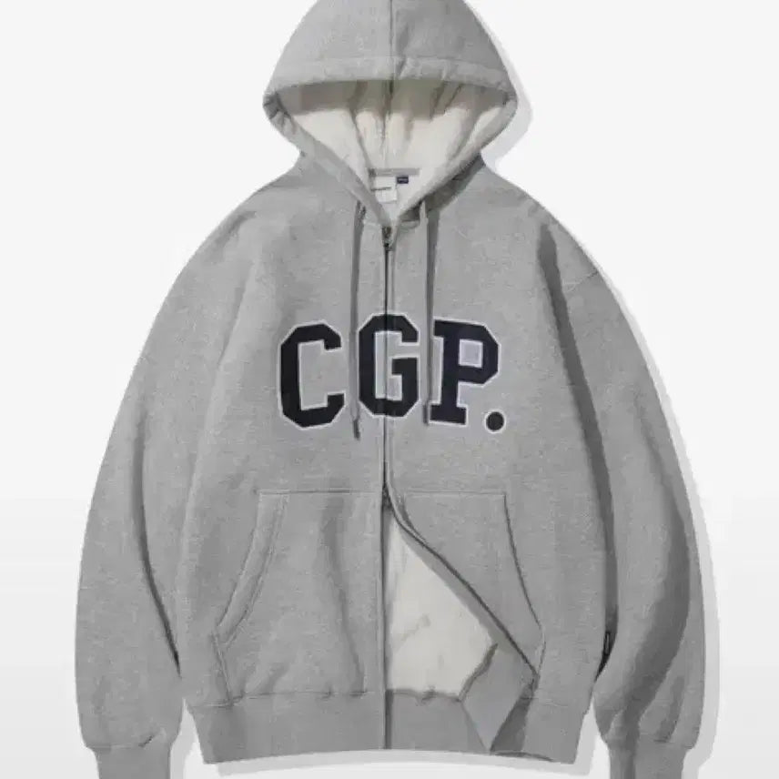 [BUNJANG] Code Graphy CGP Grey Hoodie Zip-Up Size S / 코드그라피 CGP 그레이 후드 집업