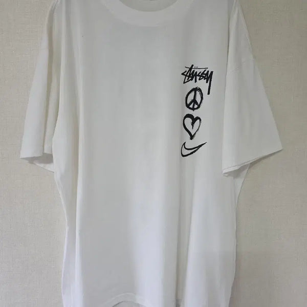 [BUNJANG] Stussy x Nike Collaboration White T-Shirt / 스투시 나이키 콜라보 반팔티 화이트