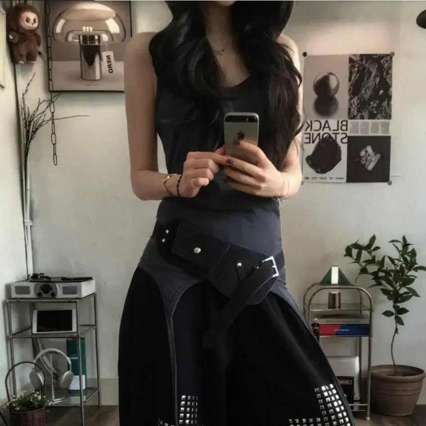 [BUNJANG] Ably Layered Strap Sleeveless Top / 에이블리 레이어드 스트랩 나시