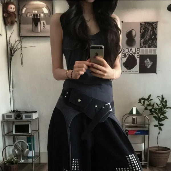 [BUNJANG] Ably Layered Strap Sleeveless Top / 에이블리 레이어드 스트랩 나시