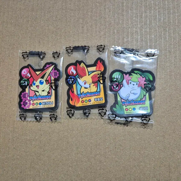 [BUNJANG] Pokemon Choco Cookie Magnets Set (Victini, Fennekin, Shaymin) / 포켓몬 마그넷 비크티니 푸호꼬 쉐이미 일괄 판매합니다
