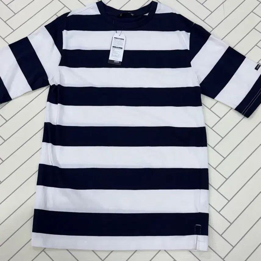 [BUNJANG] JOFF Men's Navy Stripe T-Shirt Size 105 / 새상품@JOFF 남자100-105 네이비 스트라이프 티셔츠