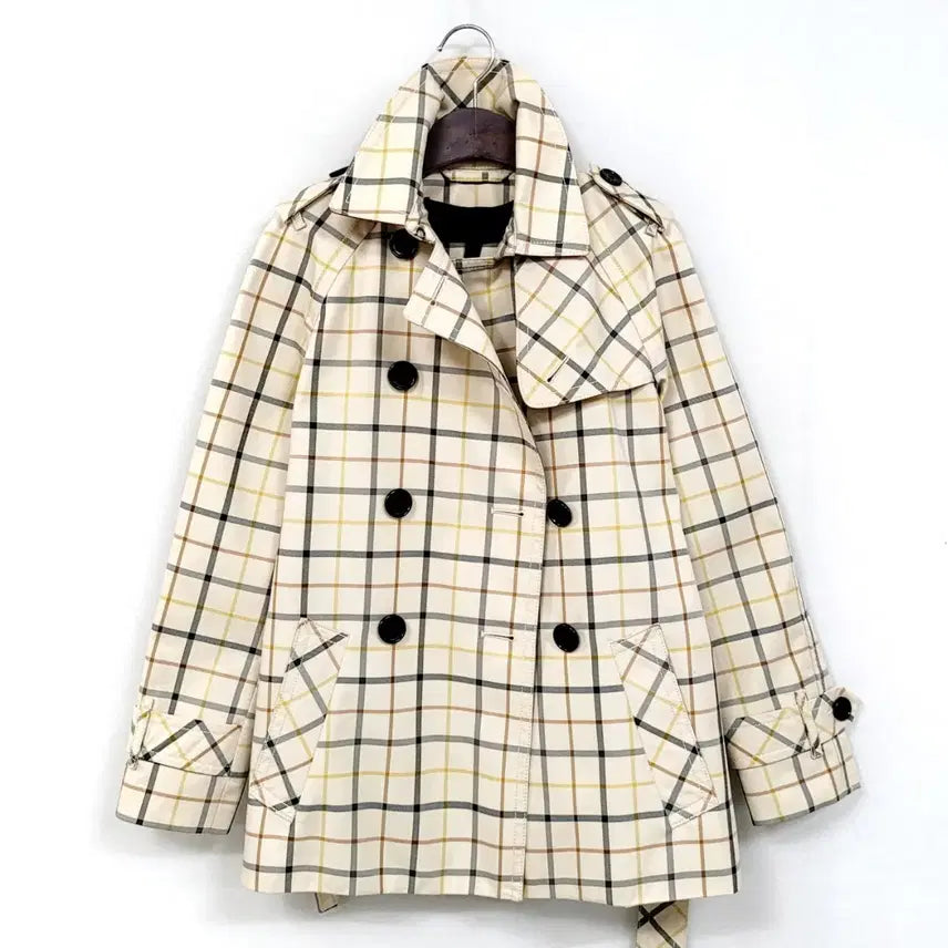 [BUNJANG] COACH Tartan Check Short Trench Coat / +COACH 코치 타터살 체크 숏 트렌치 매장정품 B261
