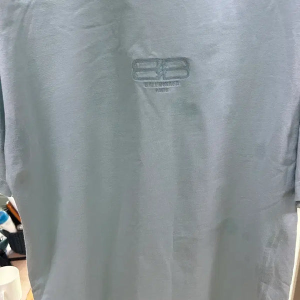 [BUNJANG] Balenciaga Authentic BB Paris Icon Short Sleeve T-shirt Mint XXS / 발렌시아가 정품 BB 파리아이콘 반팔티셔츠 민트 95