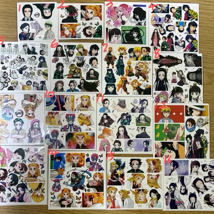 [BUNJANG] Anime Stickers (Inse) - Various Series / 애니인스 개별판매 -ㄱ,ㄴ,ㄷ,ㄹ(귀칼,레미,꿈파,너닿,다다다,달천 등)
