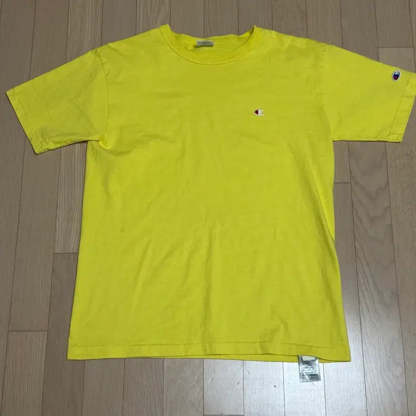 [BUNJANG] Champion US Vintage T-Shirt Yellow / M) 챔피온 US 빈티지 반팔 티셔츠 yellow