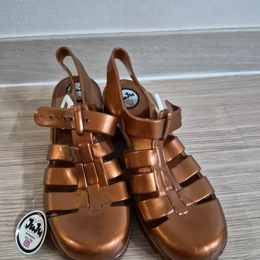 [BUNJANG] SHUSHU Jelly Sandals Bronze Size 37 / 주주 젤리 샌들 브론즈 37