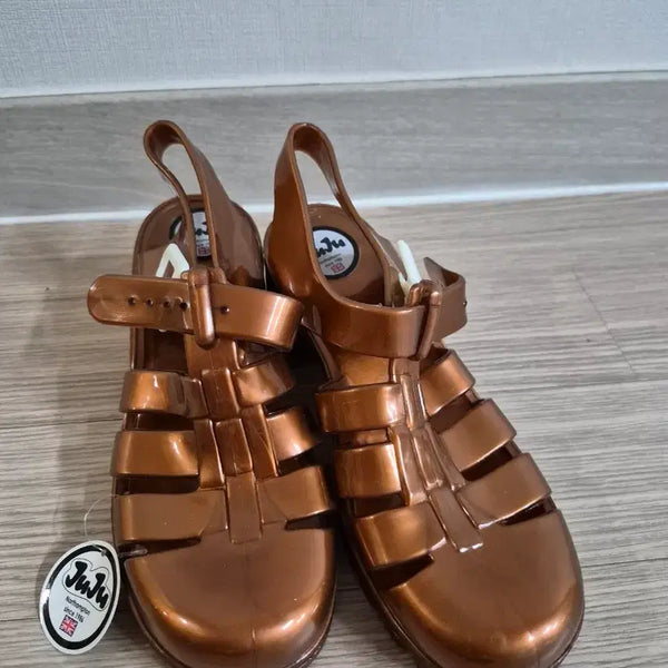 [BUNJANG] SHUSHU Jelly Sandals Bronze Size 37 / 주주 젤리 샌들 브론즈 37