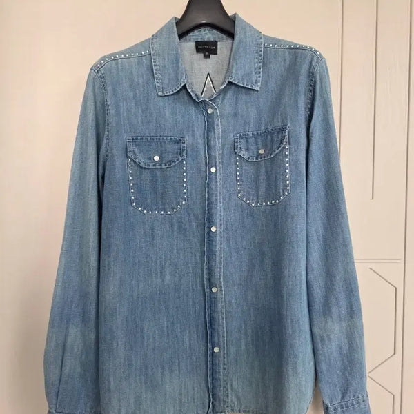 [BUNJANG] Bernice Studded Denim Shirt / 베르니스 데님 셔츠  스터드(정품)