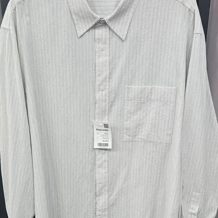 [BUNJANG] Eight Seconds Oversized Stripe Shirt XL / [새상품26년3월] 에잇세컨즈 오버핏 스트라이프 셔츠 105(XL)
