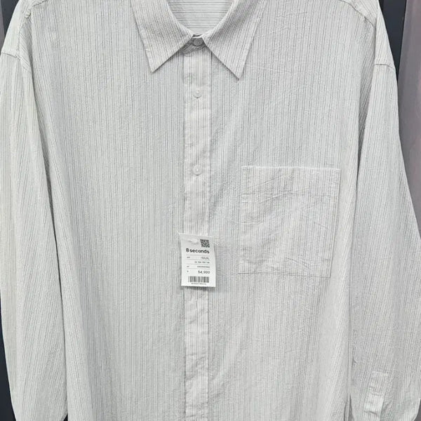 [BUNJANG] Eight Seconds Oversized Stripe Shirt XL / [새상품26년3월] 에잇세컨즈 오버핏 스트라이프 셔츠 105(XL)