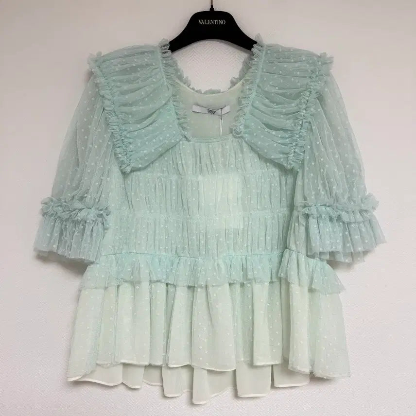 [BUNJANG] Johnny Hates Jazz Tulle Blouse / 쟈니헤잇재즈 튤 블라우스