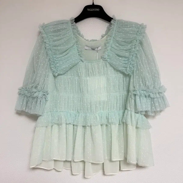 [BUNJANG] Johnny Hates Jazz Tulle Blouse / 쟈니헤잇재즈 튤 블라우스