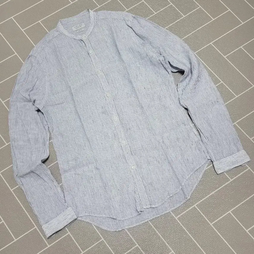 [BUNJANG] Zara Linen Stripe Shirt M / 자라 차이나 린넨 스트라이프 셔츠 M