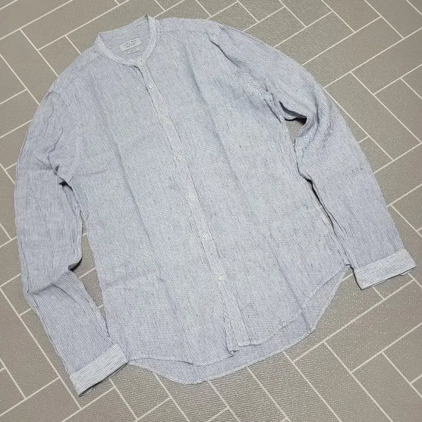 [BUNJANG] Zara Linen Stripe Shirt M / 자라 차이나 린넨 스트라이프 셔츠 M