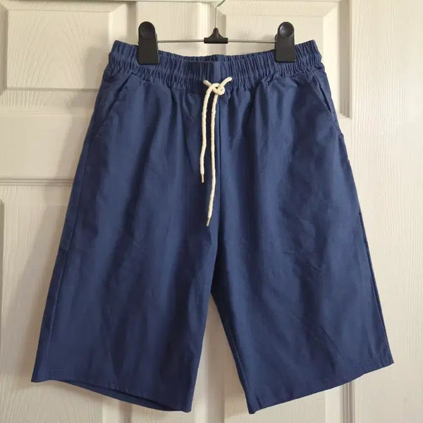 [BUNJANG] Linen 5-Part Shorts Navy / (새상품)55~66/린넨 5부 반바지