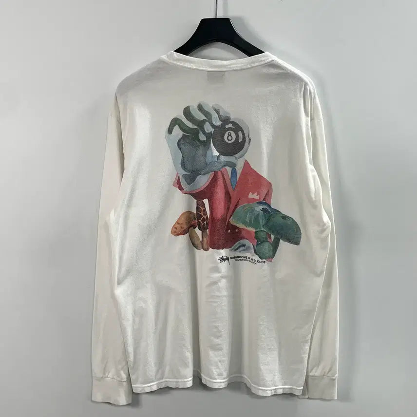 [BUNJANG] Stussy Mushroom In The Cloud Long Sleeve T-Shirt / 20ss 스투시 머쉬름 인더클라우드 롱슬리브 긴팔티 (on.568)