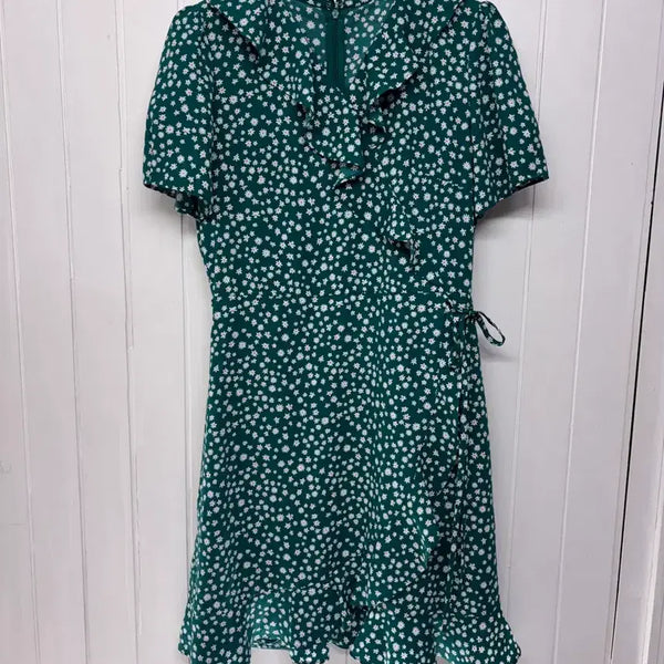 [BUNJANG] LIST Flower Pattern Green Dress Size 55 / 리스트 플라워패턴 그린 원피스 55 ㅡ0702