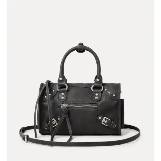 [BUNJANG] Mixxo Zipper Stud Mini Tote Bag Black / 미쏘 지퍼 스터드 미니 토트백_MIABKG716C