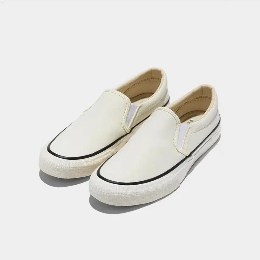 [BUNJANG] Catchball White Slip-on Sneakers / [300] 캐치볼 화이트 슬립온 스니커즈 운동화