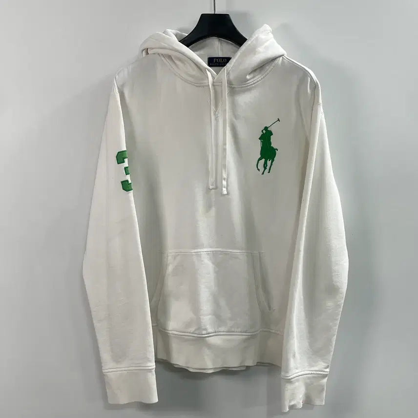 [BUNJANG] Polo Ralph Lauren Big Pony White Hoodie XL / 폴로 랄프로렌 빅포니 화이트 후드티 (on.1132)