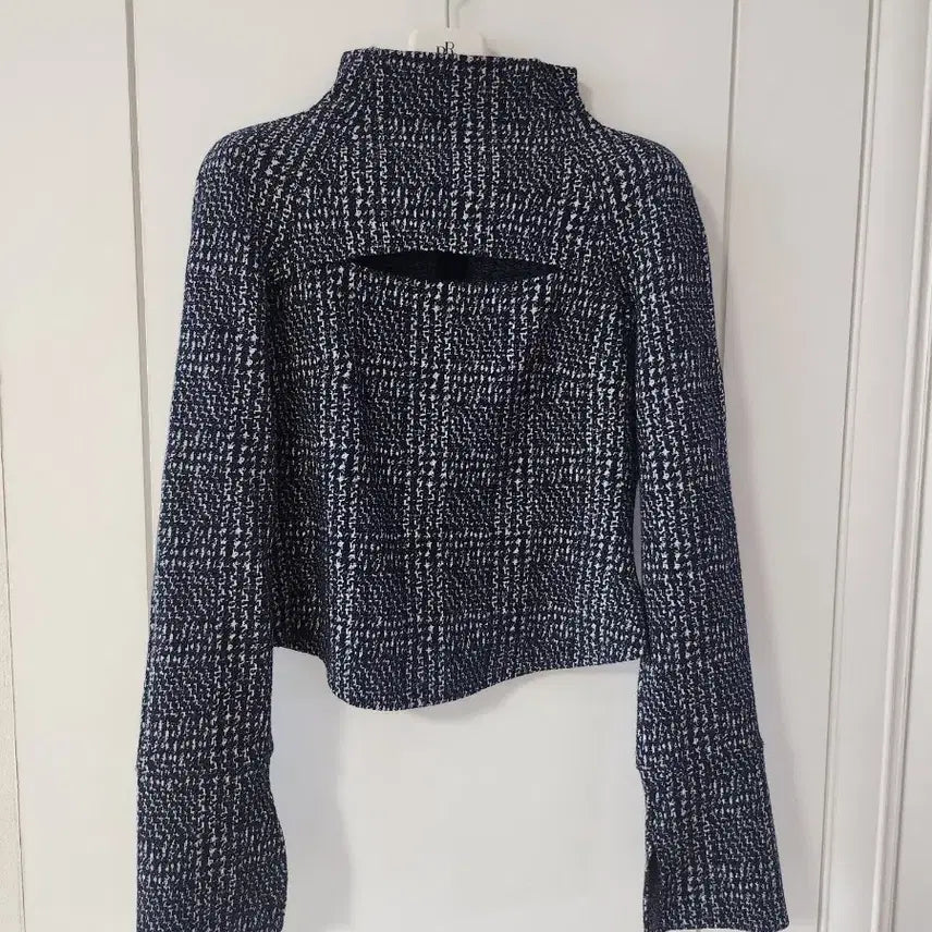 [BUNJANG] Bron Tweed Slit Blouse / 브론 트위드 슬릿 블라우스