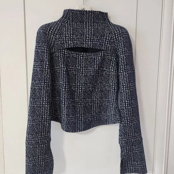 [BUNJANG] Bron Tweed Slit Blouse / 브론 트위드 슬릿 블라우스