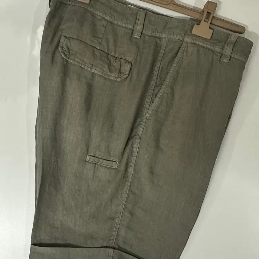 [BUNJANG] Brunello Cucinelli Linen 100% Green Khaki Shorts / 브루넬로 쿠치넬리 그린카키 린넨 100 반바지 팬츠 쇼츠