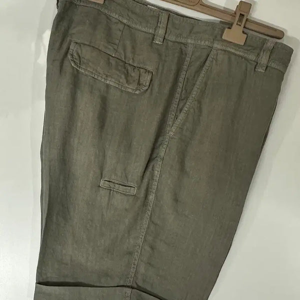 [BUNJANG] Brunello Cucinelli Linen 100% Green Khaki Shorts / 브루넬로 쿠치넬리 그린카키 린넨 100 반바지 팬츠 쇼츠