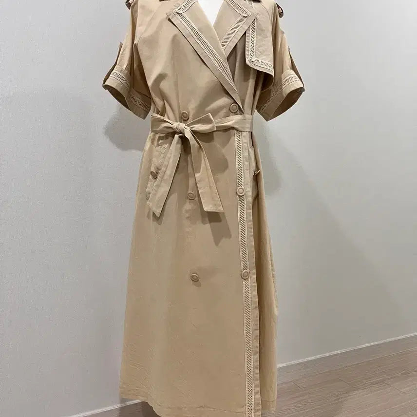 [BUNJANG] Beige Trench Dress / 베이지 트렌치 원피스