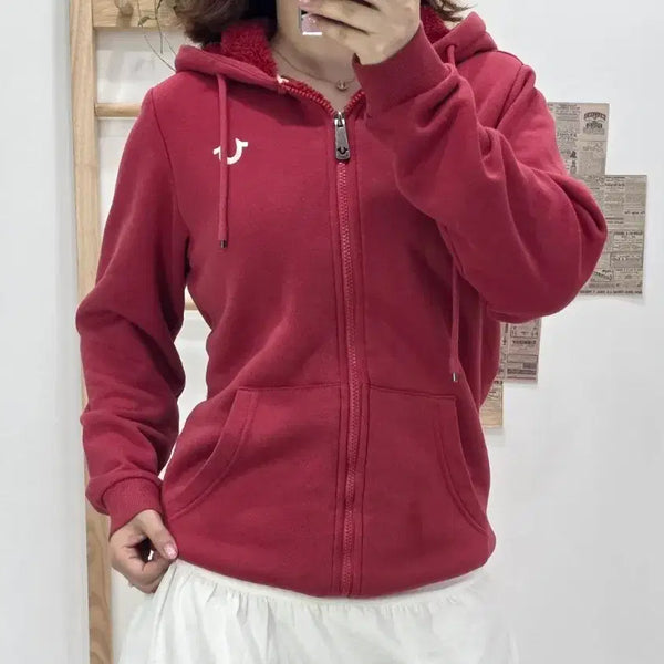 [BUNJANG] True Religion Hooded Zip-Up Red Size S / [프립]S/트루릴리젼 후드 집업 레드