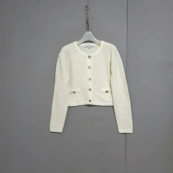 [BUNJANG] ON&ON Women's Round Cardigan Knit Ivory Size 85 / 온앤온 여성스런 라운드 가디건 니트 85  n7002