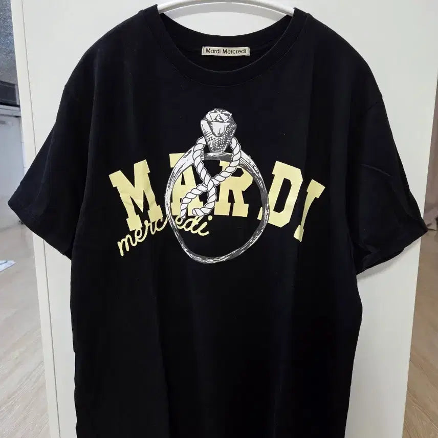 [BUNJANG] Mardi Mercredi Women's Short Sleeve T-Shirt Black / 여성 마르디 메크르디 반팔티 블랙