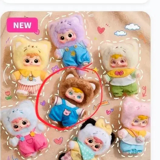 [BUNJANG] Baby Three Cat Wardrobe Figure Set / 베이비쓰리 고양이옷장