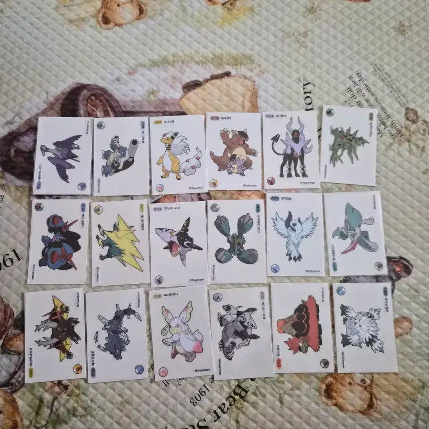 [BUNJANG] Pokemon "Baking Soda Sticker Collection" Mega Pokemon Stickers (18 pcs) Bundle Set / 포켓몬띠부씰 메가포켓몬띠부씰18장을 일괄판매합니다