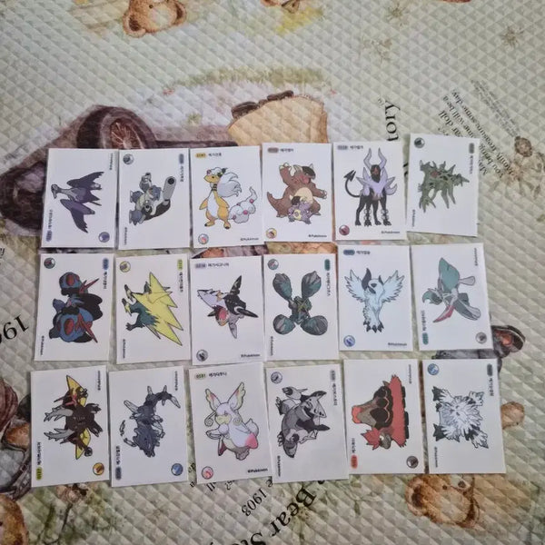 [BUNJANG] Pokemon "Baking Soda Sticker Collection" Mega Pokemon Stickers (18 pcs) Bundle Set / 포켓몬띠부씰 메가포켓몬띠부씰18장을 일괄판매합니다