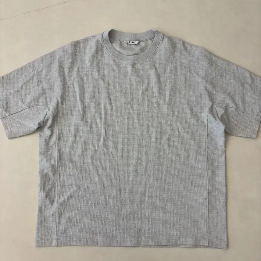 [BUNJANG] Time Homme Relaxed Fit Seersucker Short Sleeve T-Shirt Size 105 / [상태A급] 타임옴므 루즈핏 시어서커 반팔티 105
