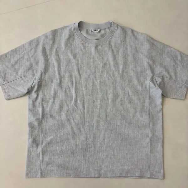 [BUNJANG] Time Homme Relaxed Fit Seersucker Short Sleeve T-Shirt Size 105 / [상태A급] 타임옴므 루즈핏 시어서커 반팔티 105